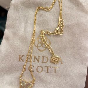 Kendra Scott Gold and Green Butterfly Necklace